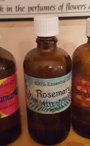 rosemary essential oil bottle