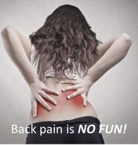 image of a woman with back pain